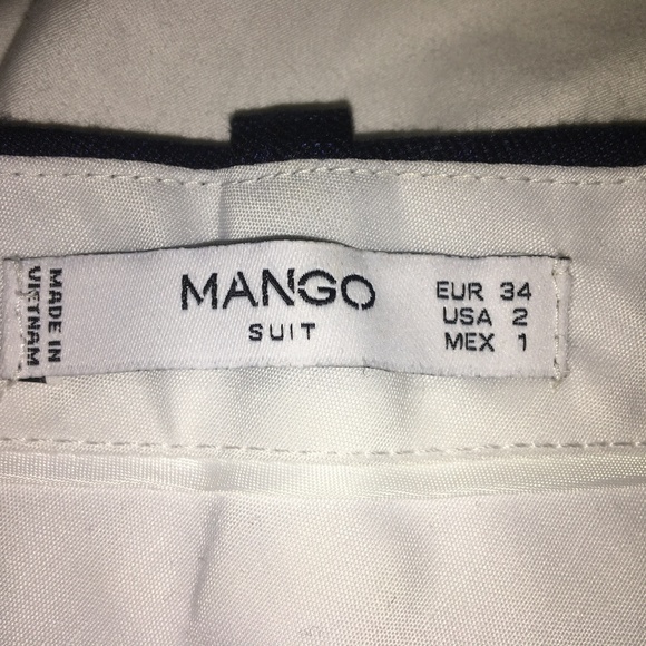 MANGO High-Waisted Pants in Navy US Size 2 - Picture 5 of 6